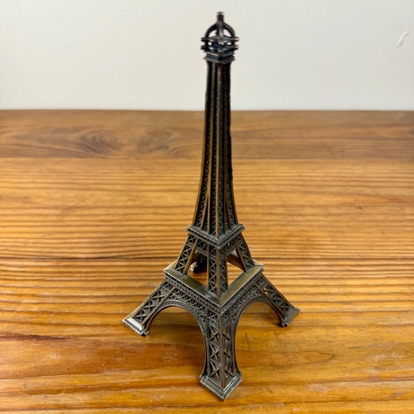 Vintage Eiffel Tower Souvenir | 7.25" Metal Paris Figurine | French Decor - Picture 9 of 14